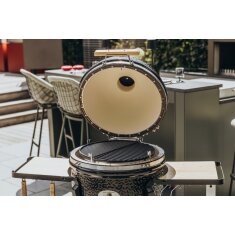 Keramikgrill Monolith Two.55 (Classic) Two-Smart-Flow Bundle inkl. Gestell &amp; Blower, Schwarz