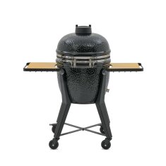 Keramikgrill Monolith Two.55 (Classic) inkl. Gestell mit Seitentischen, Schwarz