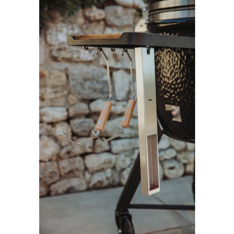 Keramikgrill Monolith Two.66 (LeChef) Smart-Flow-Bundle inkl. Gestell & Blower, Schwarz