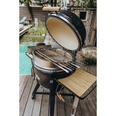 Keramikgrill Monolith Two.66 (LeChef) Smart-Flow-Bundle inkl. Gestell &amp; Blower, Schwarz