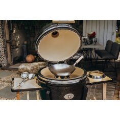 Keramikgrill Monolith Two.66 (LeChef) Smart-Flow-Bundle inkl. Gestell &amp; Blower, Schwarz