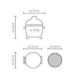 Keramikgrill Monolith Icon Starterset, Schwarz