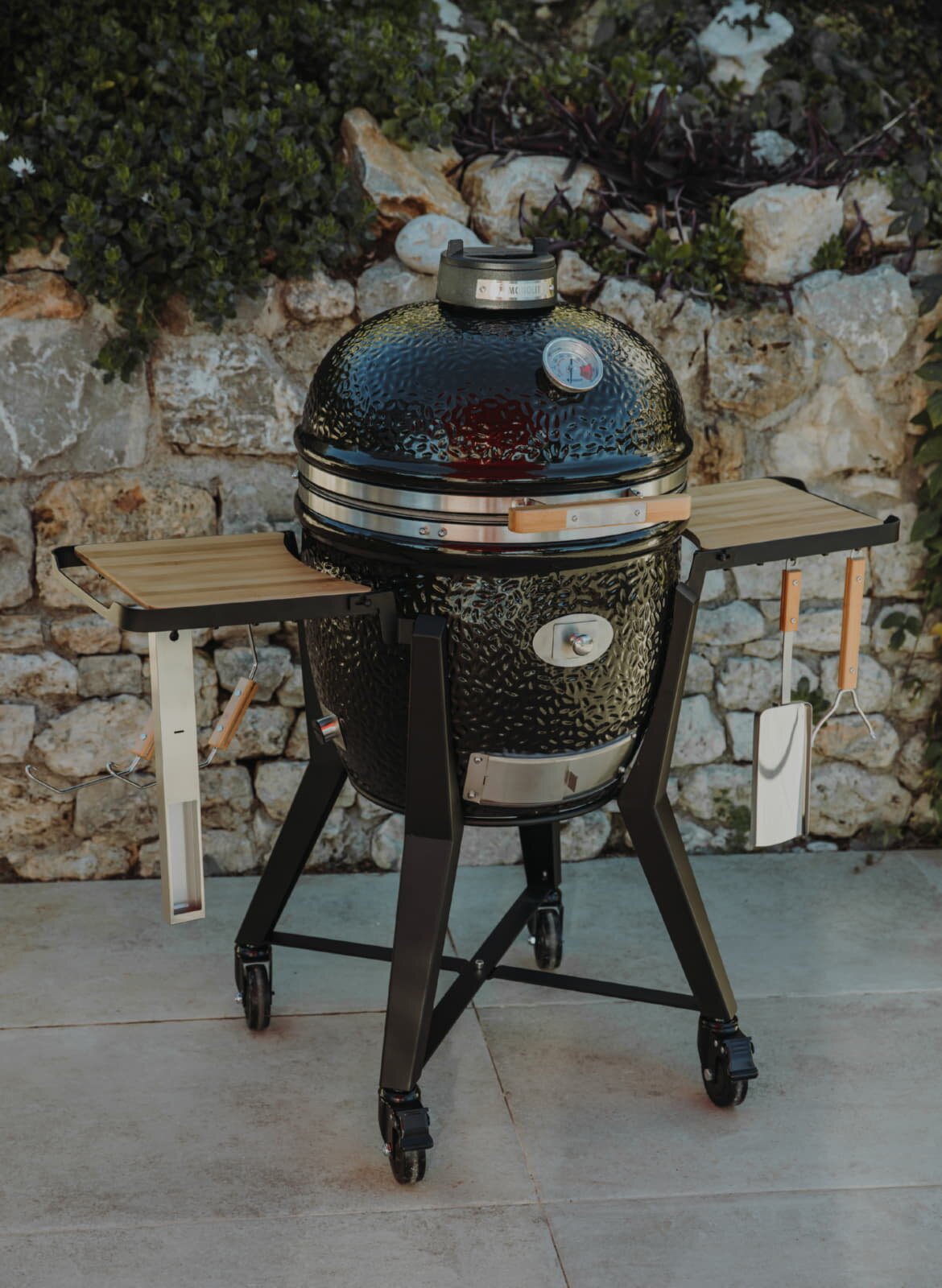 Keramikgrill Monolith Two.55 (Classic) Starter- Set, Schwarz