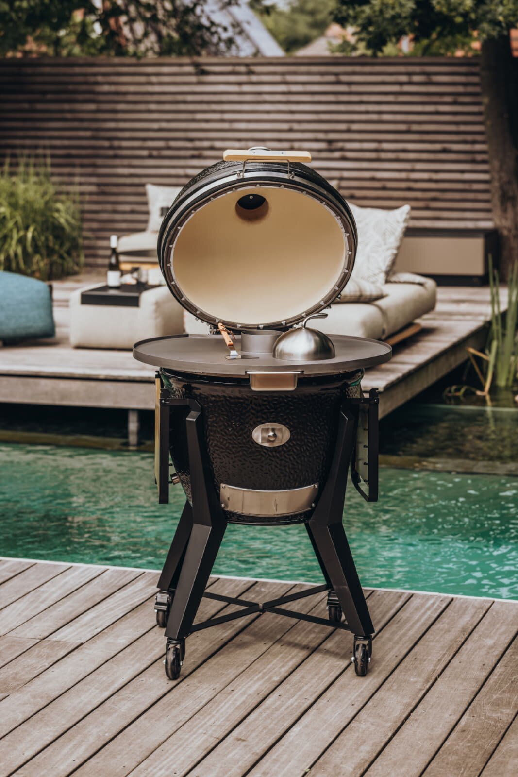 Keramikgrill Monolith Two.66 (LeChef) Starterset, Schwarz