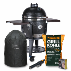 Keramikgrill Monolith Avantgarde.55 (Classic), Schwarz - Starterset
