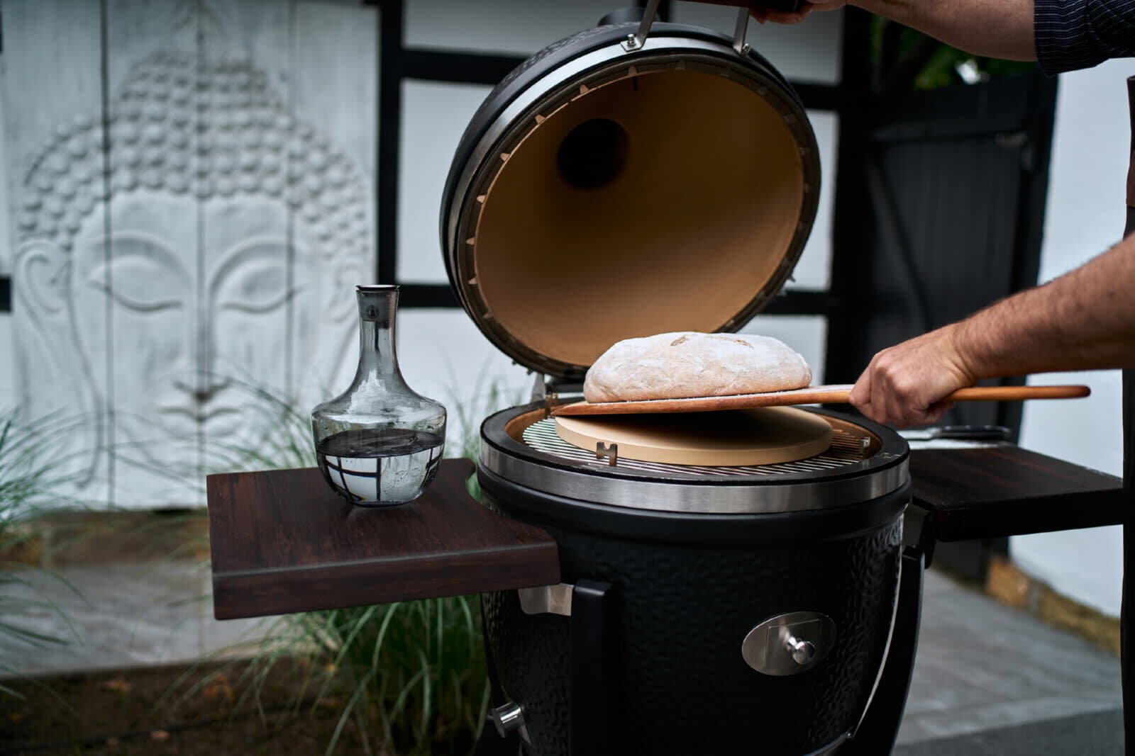 Keramikgrill Monolith Avantgarde.66 (LeChef), Schwarz - Starterset