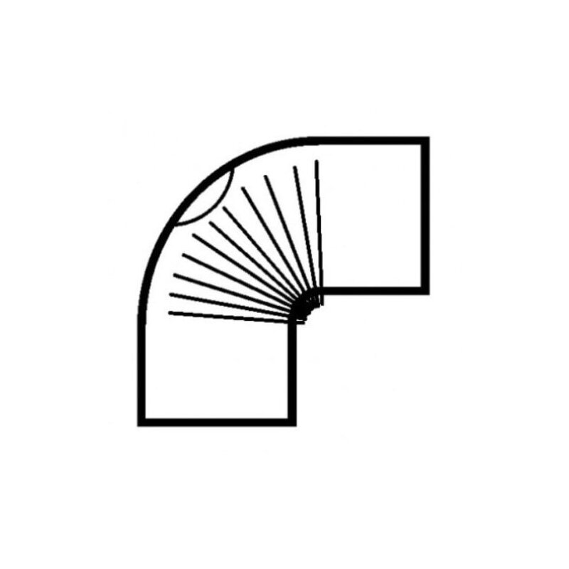 Rauchrohrbogen 90° Ø150 x 0,6 mm gebläut