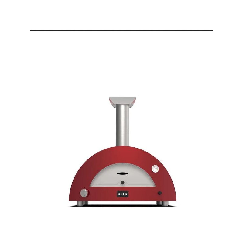 Gas/ Hybrid- Pizzaofen Alfa Forni Moderno - 2 Pizze - Antikrot - mit Erdgasanschluss