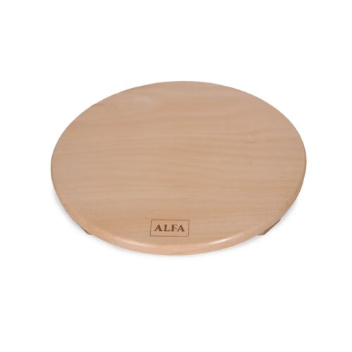 Alfa Pizza Schneidebrett aus Buchenholz Ø 33 cm