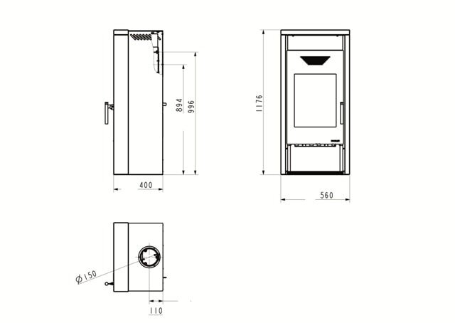Kaminofen Wamsler Logi KF 101-80 - 8 kW
