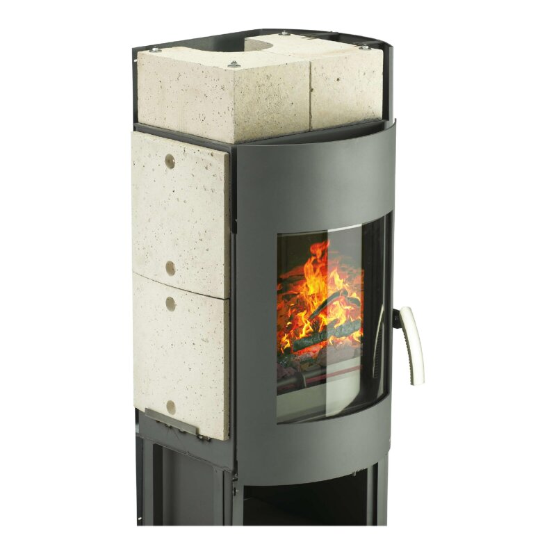 Kaminofen Wamsler Auron KF 101-81 - 8 kW - Gussgrau mit Speichersteinen