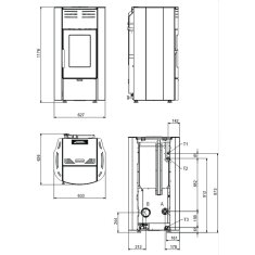 Pelletofen wasserf&uuml;hrend La Nordica Extraflame Raffaella Idro H15 5.0 16 - 19 kW
