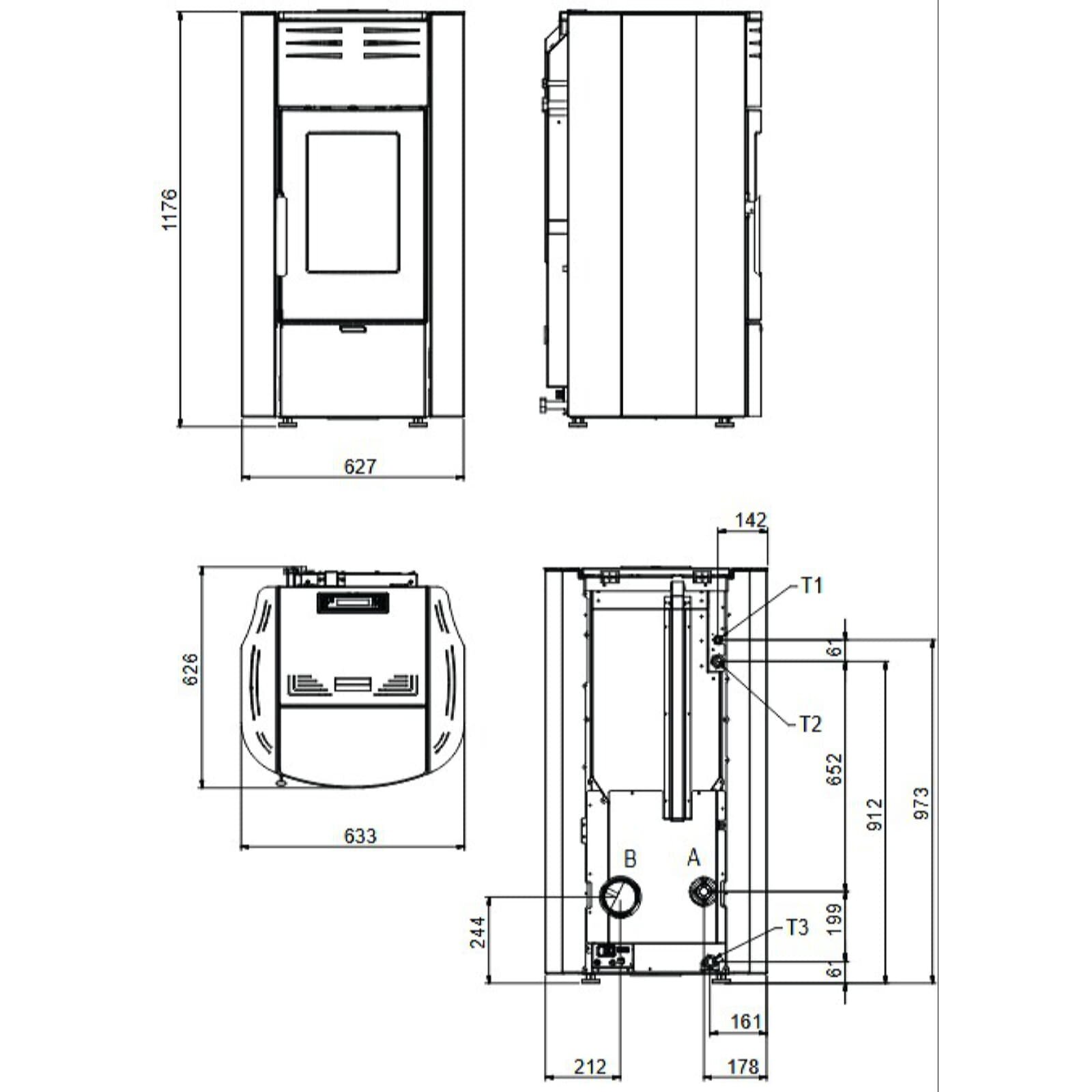 Pelletofen wasserführend La Nordica Extraflame Raffaella Idro H18 5.0 16 - 23,6 kW