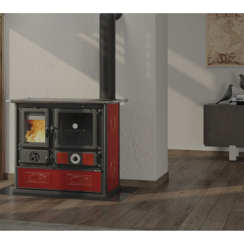 Küchenherd wassergeführt La Nordica TermoRosa DSA 16 Ceramica - 11 kW - Bordeaux