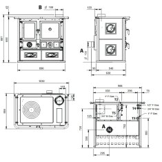 K&uuml;chenherd wassergef&uuml;hrt La Nordica TermoRosa DSA 16 Ceramica - 11 kW - Bordeaux