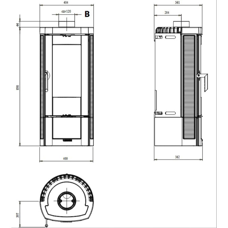 Kaminofen La Nordica Candy Lean - 6,6 kW