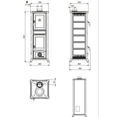 Kaminofen La Nordica Gemma Forno 165 Petra - 7,3 kW - Naturstein