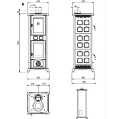 Kaminofen La Nordica Gemma Forno 165 Ceramica - 7,3 kW