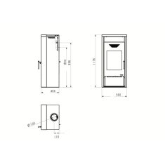 Kaminofen Wamsler Logi KF 111-80 - 6 kW