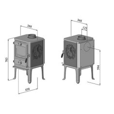 Kaminofen Gussofen Morsoe 1412 mit Eichh&ouml;rnchen - 5 kW - AUSSTELLUNGSST&Uuml;CK
