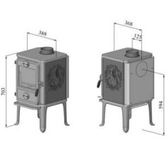 Kaminofen Gussofen Morsoe 1412 mit Eichh&ouml;rnchen - 5 kW - AUSSTELLUNGSST&Uuml;CK