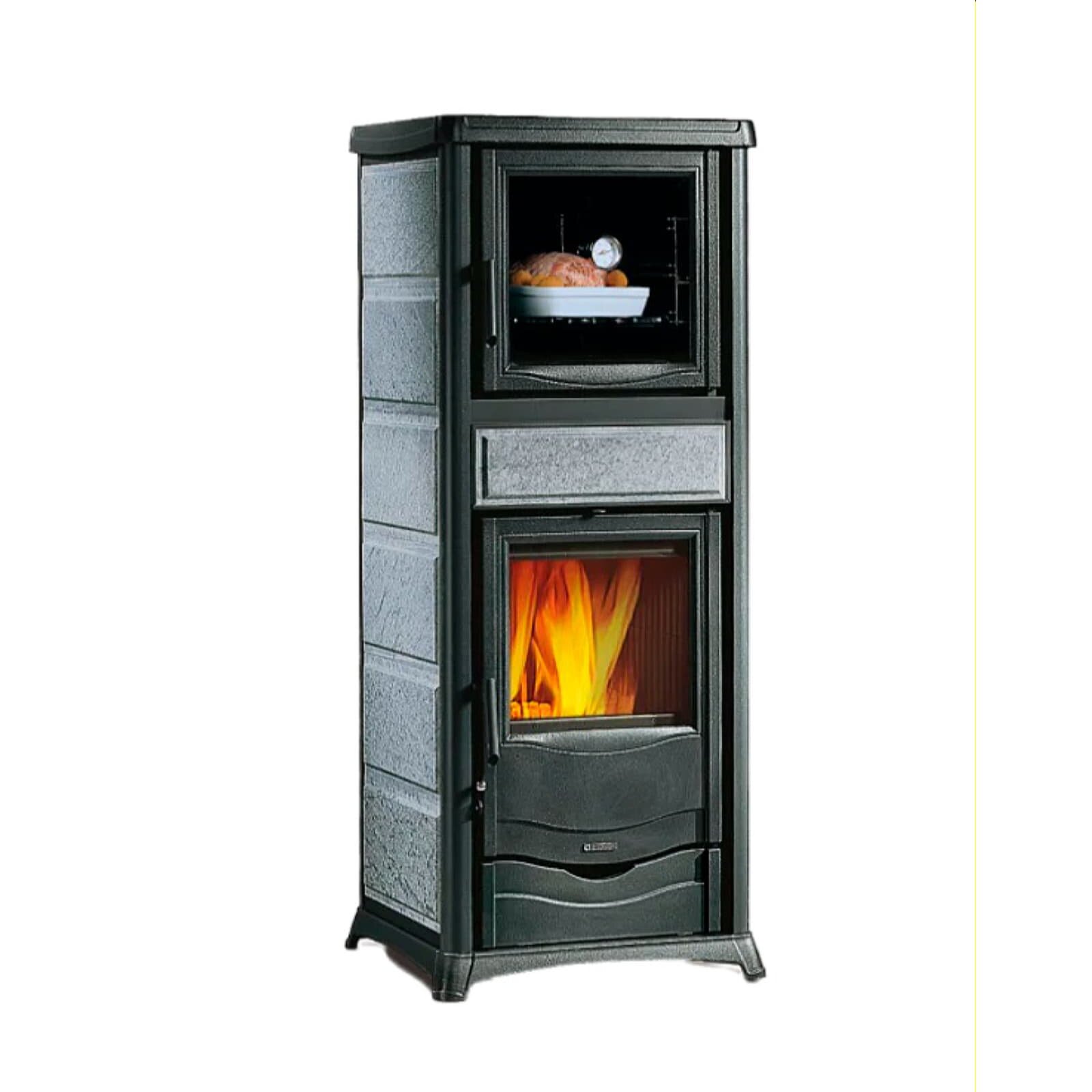 Kaminofen La Nordica Rossella Plus Forno 165 Petra - 9,4 kW - Naturstein