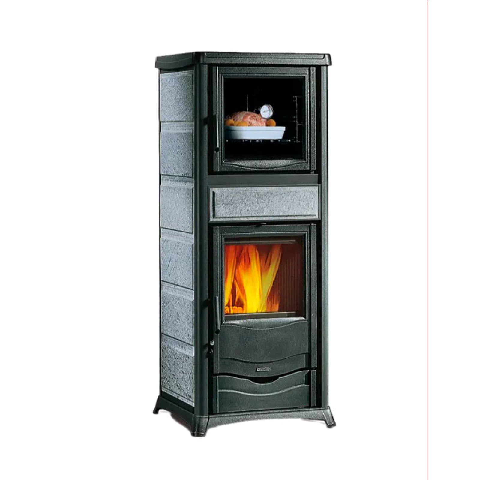 Kaminofen wassergeführt La Nordica TermoRossella Plus Forno DSA 16 Petra - 11,1 kW - Naturstein