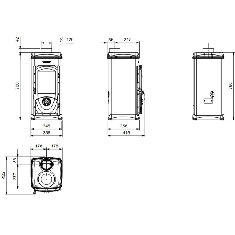 Kaminofen La Nordica Super Junior Lean - 5,7 kW