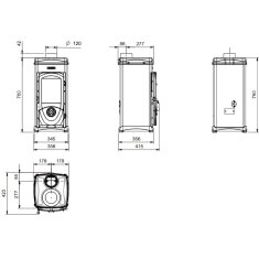 Kaminofen La Nordica Super Junior Lean - 5,7 kW