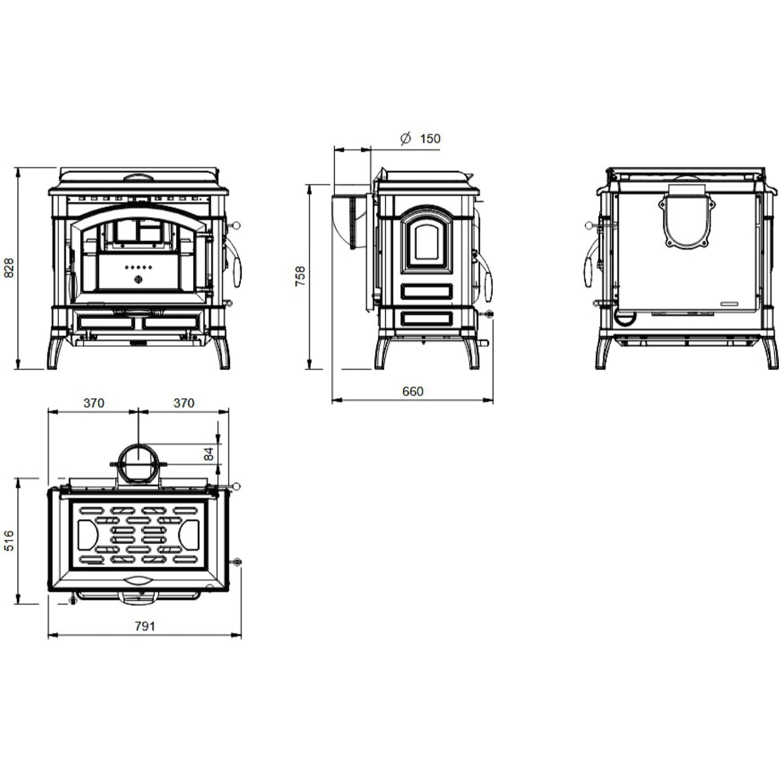 Kaminofen Gussofen La Nordica Isotta Lean - 9,3 kW