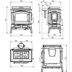 Kaminofen Gussofen La Nordica Isetta Lean - 7,7 kW