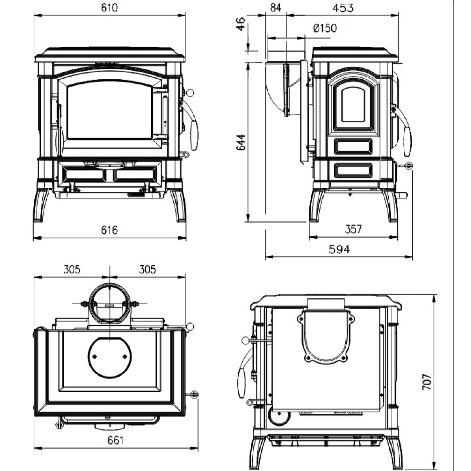 Kaminofen Gussofen La Nordica Isetta Lean - 7,7 kW