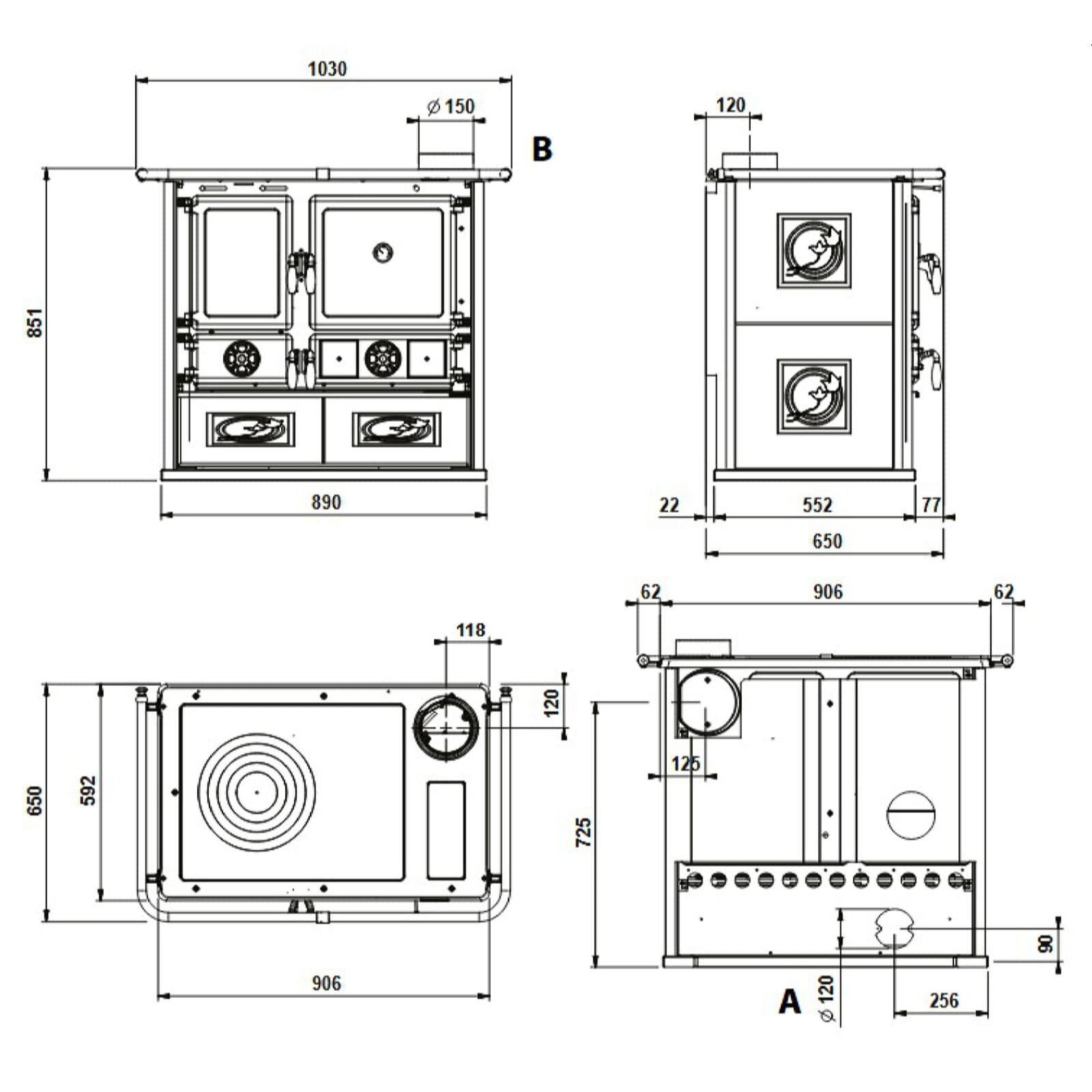 Küchenherd La Nordica Rosa 16 Ceramica - 8,8 kW