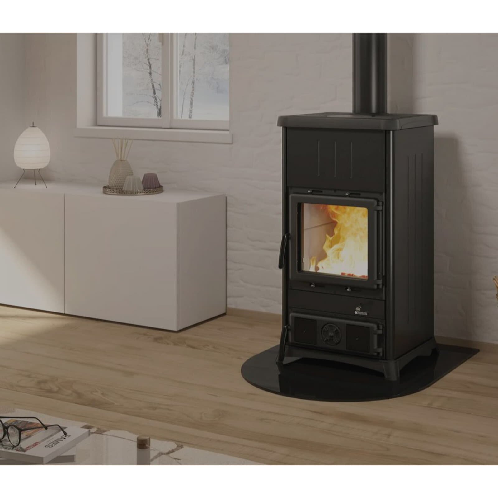 Kaminofen La Nordica Concita 16 Steel - 11,8 kW - Anthrazit Schwarz