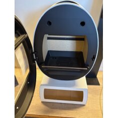 Kaminofen SCAN 66-4 mit eckigem Sockel (Plinth), wei&szlig; - 5 kW - AUSSTELLUNGSST&Uuml;CK