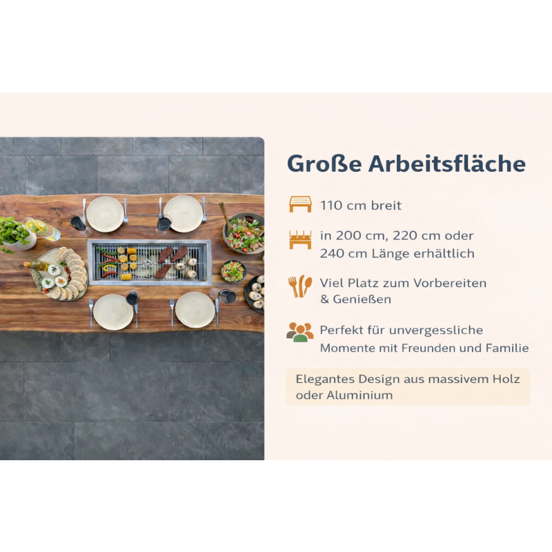 Mesa Dos Grilltisch - Eiche