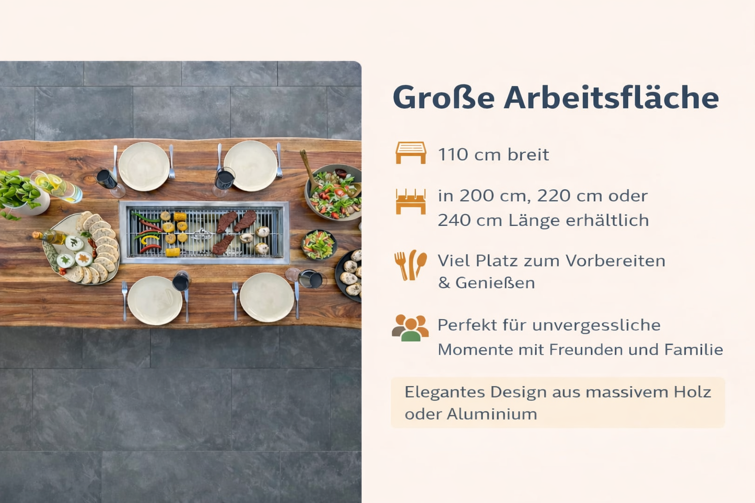 Mesa Dos Grilltisch - Eiche