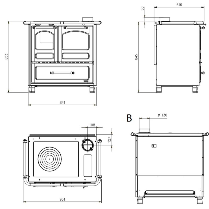 Küchenherd La Nordica Family 16 4,5 - 7,5 kW