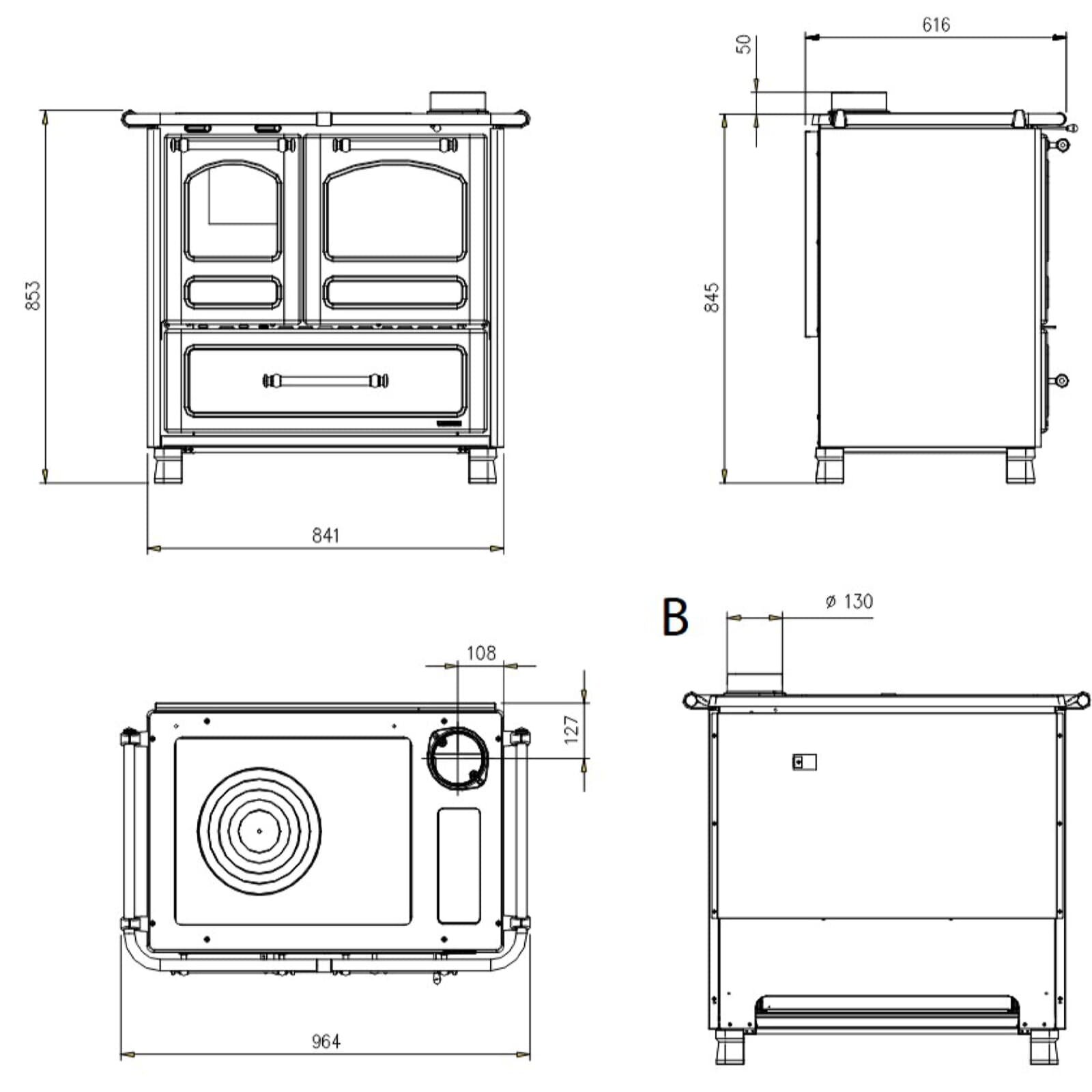 Küchenherd La Nordica Family 16 4,5 - 7,5 kW