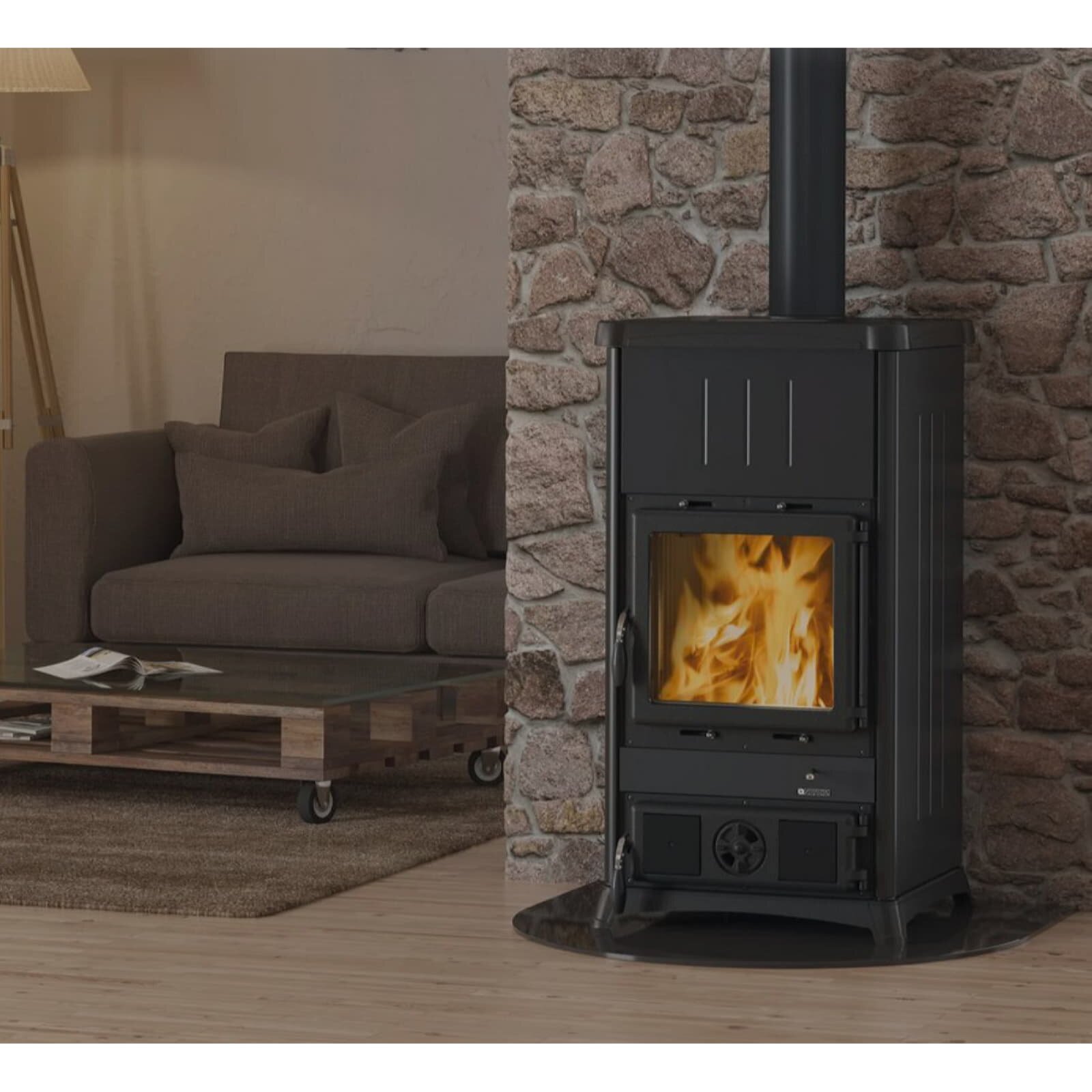 Kaminofen La Nordica Fedora 16 Steel - 8,3 kW - Anthrazit Schwarz