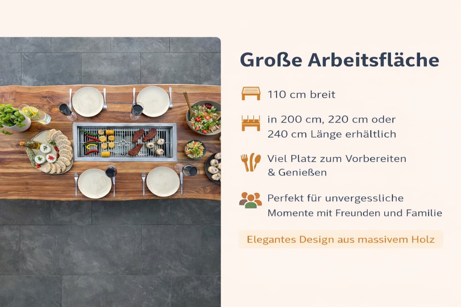 Mesa Dos Grilltisch - Aluminium Anthrazit