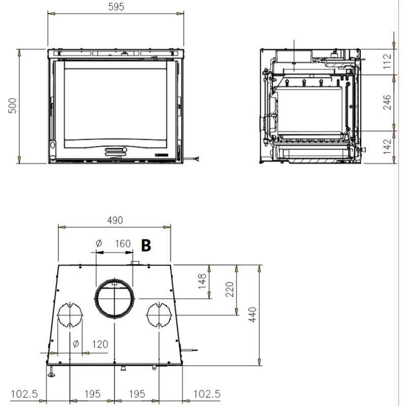 Kamineinsatz La Nordica INSERTO 60 16 - 6,5 kW