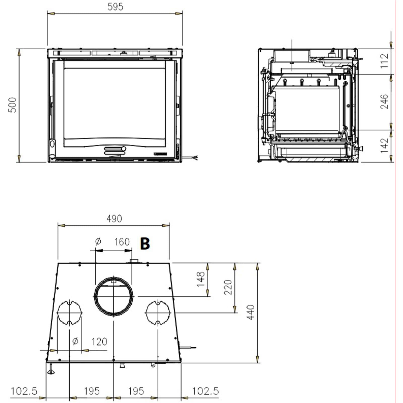 Kamineinsatz La Nordica INSERTO 60 16 - 6,5 kW