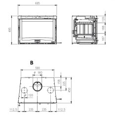 Kamineinsatz La Nordica INSERTO 70 H49 16 - 6,7 kW