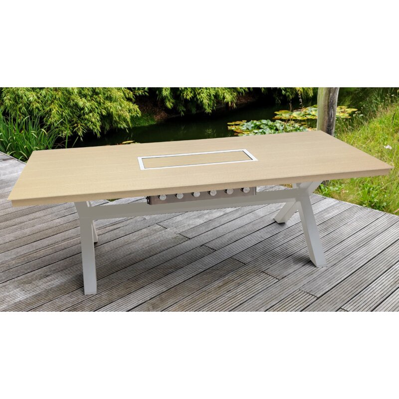 Mesa Dos Grilltisch - Aluminium Holz- Optik, Eiche