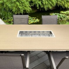 Mesa Dos Grilltisch - Aluminium Holz- Optik, Eiche