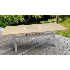 Mesa Dos Grilltisch - Aluminium Holz- Optik, Eiche