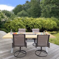 Mesa Dos Grilltisch - Aluminium Holz- Optik, Eiche