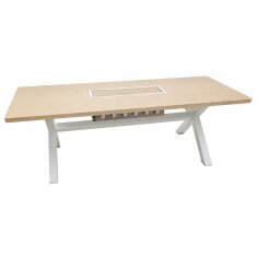 Mesa Dos Grilltisch - Aluminium Holz- Optik, Eiche