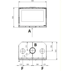 Kamineinsatz La Nordica INSERTO 80 Crystal Evo 16 - 7,4 kW